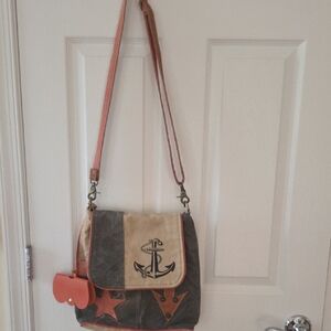 Stylish Anchor Design Women Bag - Brown and Tan
